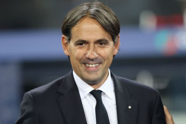 Simone Inzaghi on the sidelines