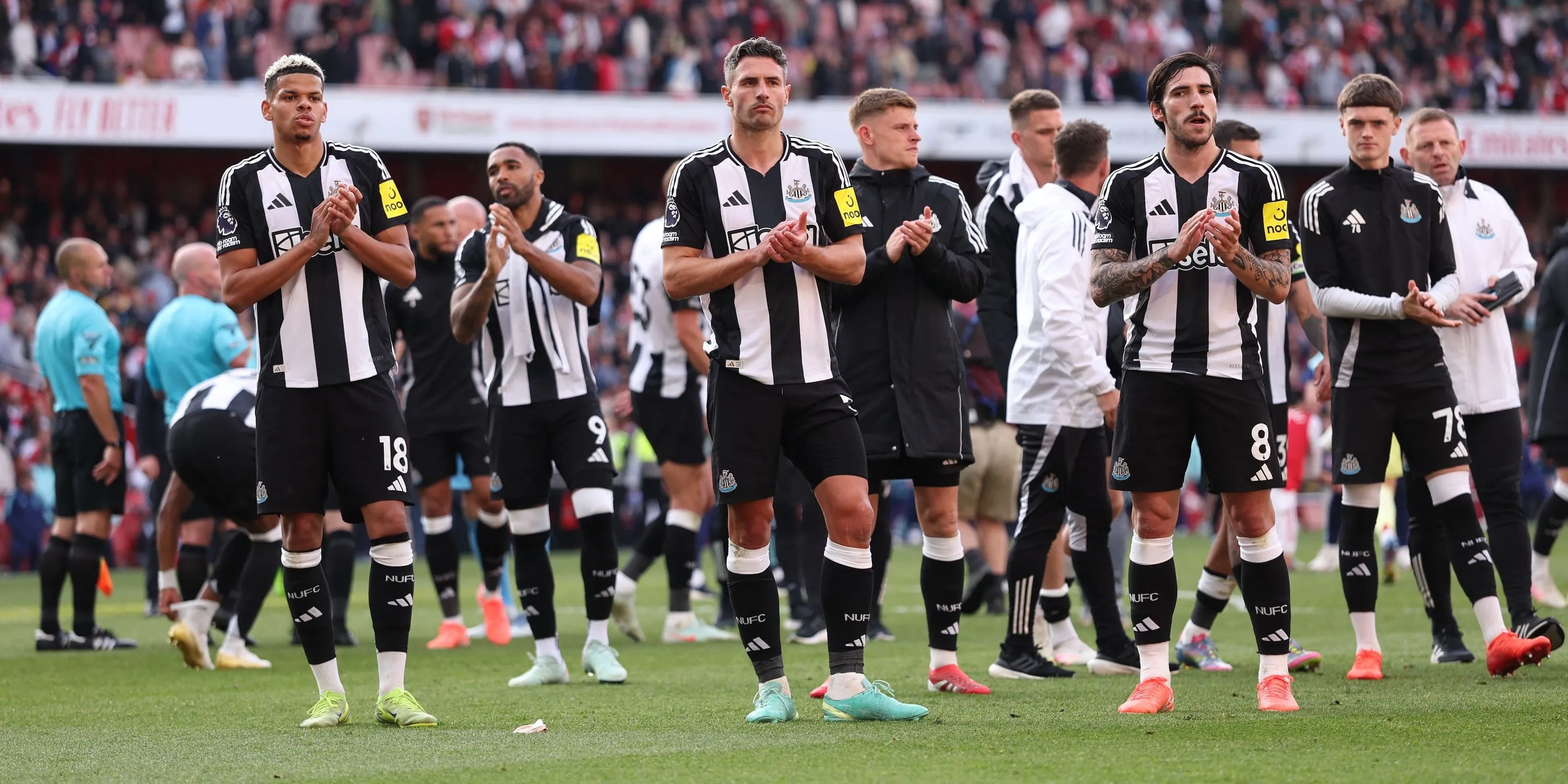 Các cầu thủ Newcastle United, trong đó có Sandro Tonali, tiền vệ đang thu hút sự chú ý chuyển nhượng.