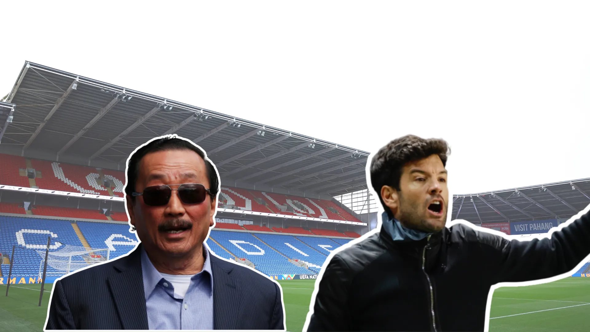 Đồ họa về việc tìm kiếm HLV trưởng Cardiff City, đề cập đến Vincent Tan và Brian Barry-Murphy