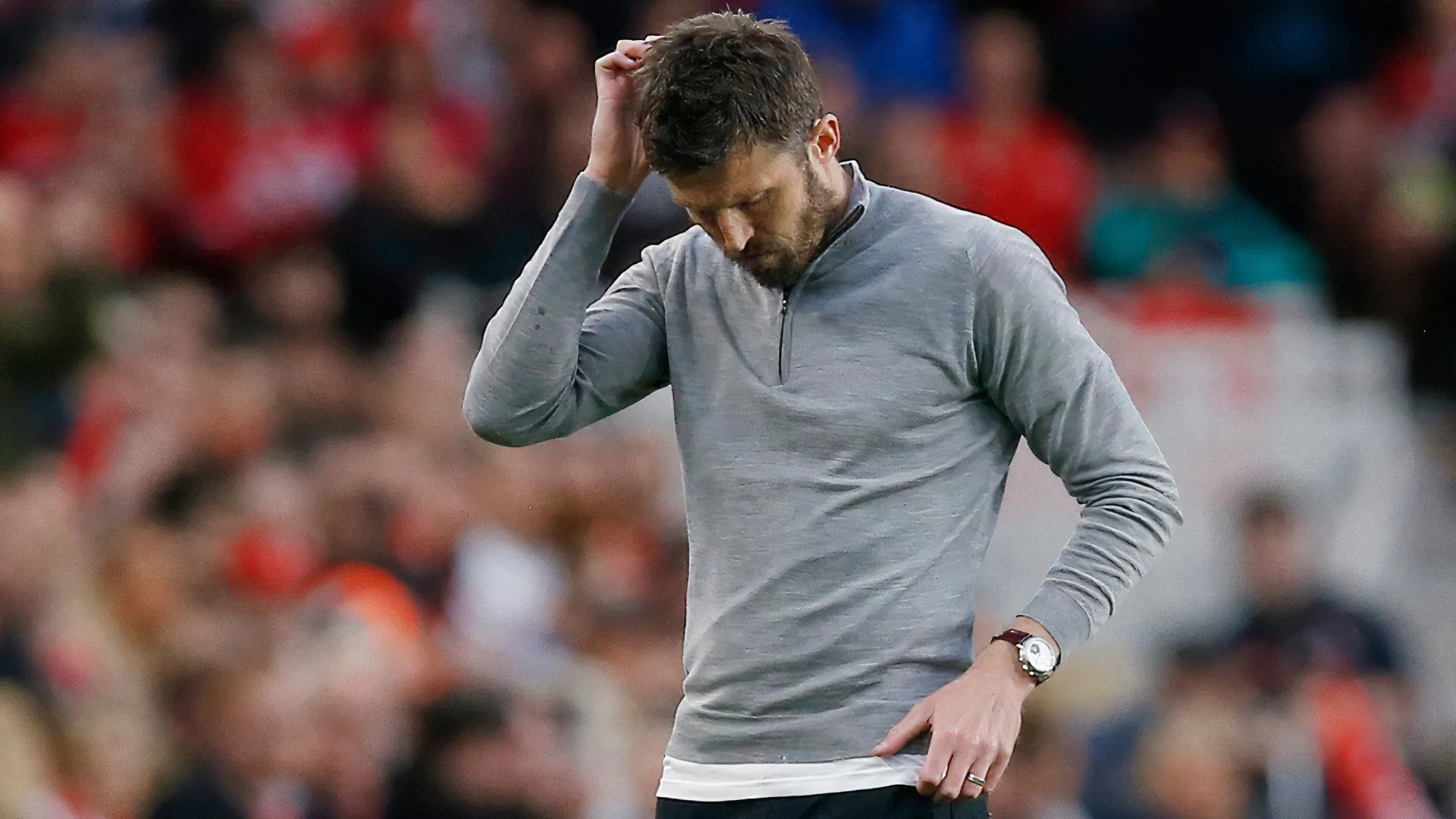 HLV Michael Carrick của Middlesbrough trong một trận đấu