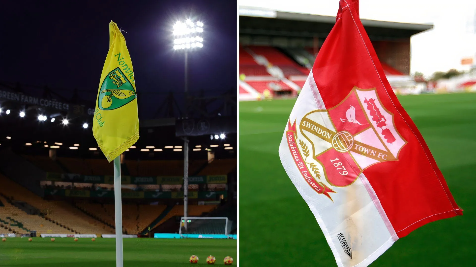 Logo Norwich City và Swindon Town - Thương vụ chuyển nhượng tiềm năng Botan Ameen