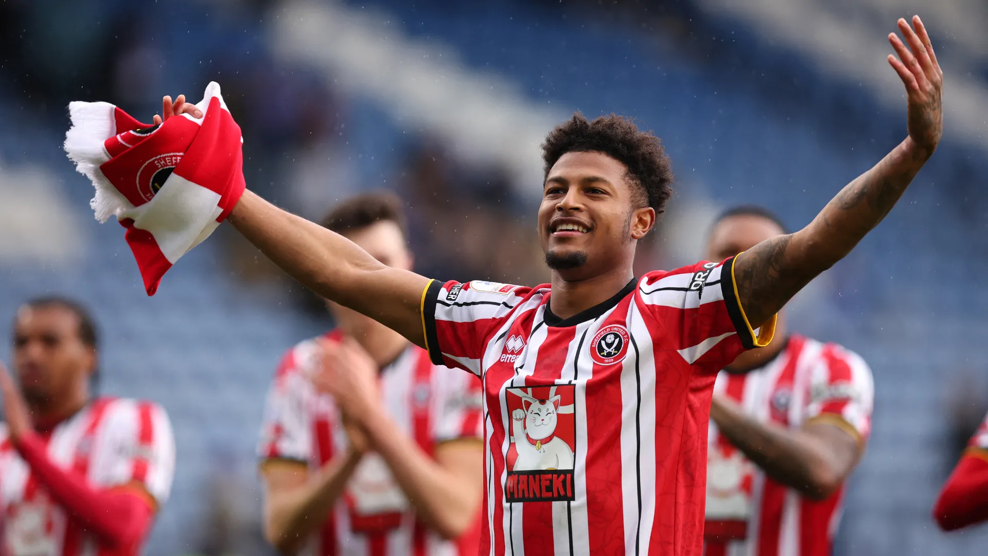 Rhian Brewster trong một trận đấu cho Sheffield United tại Bramall Lane
