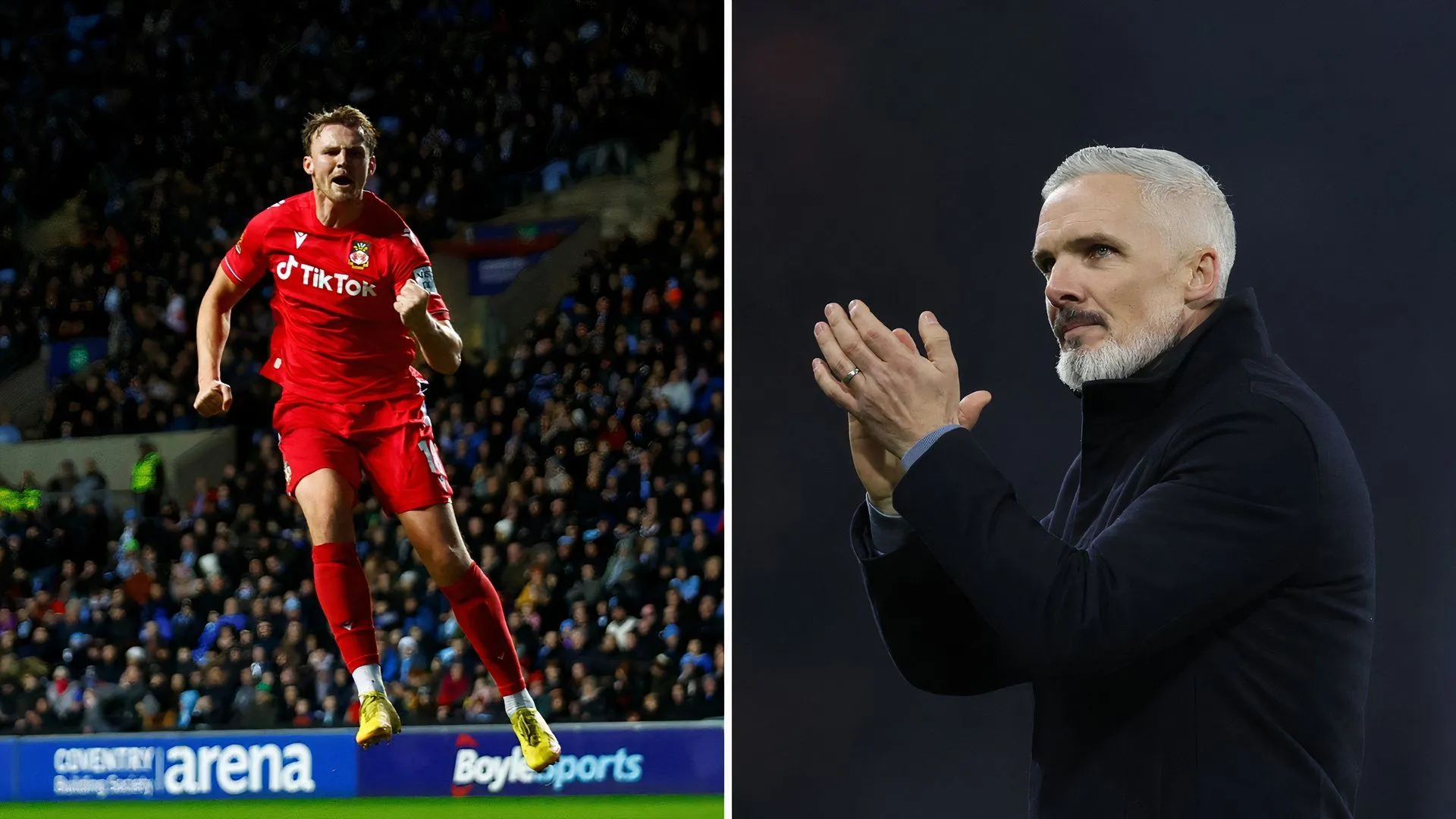 Sam Dalby (trái) và HLV Jim Goodwin (phải) của Dundee United.