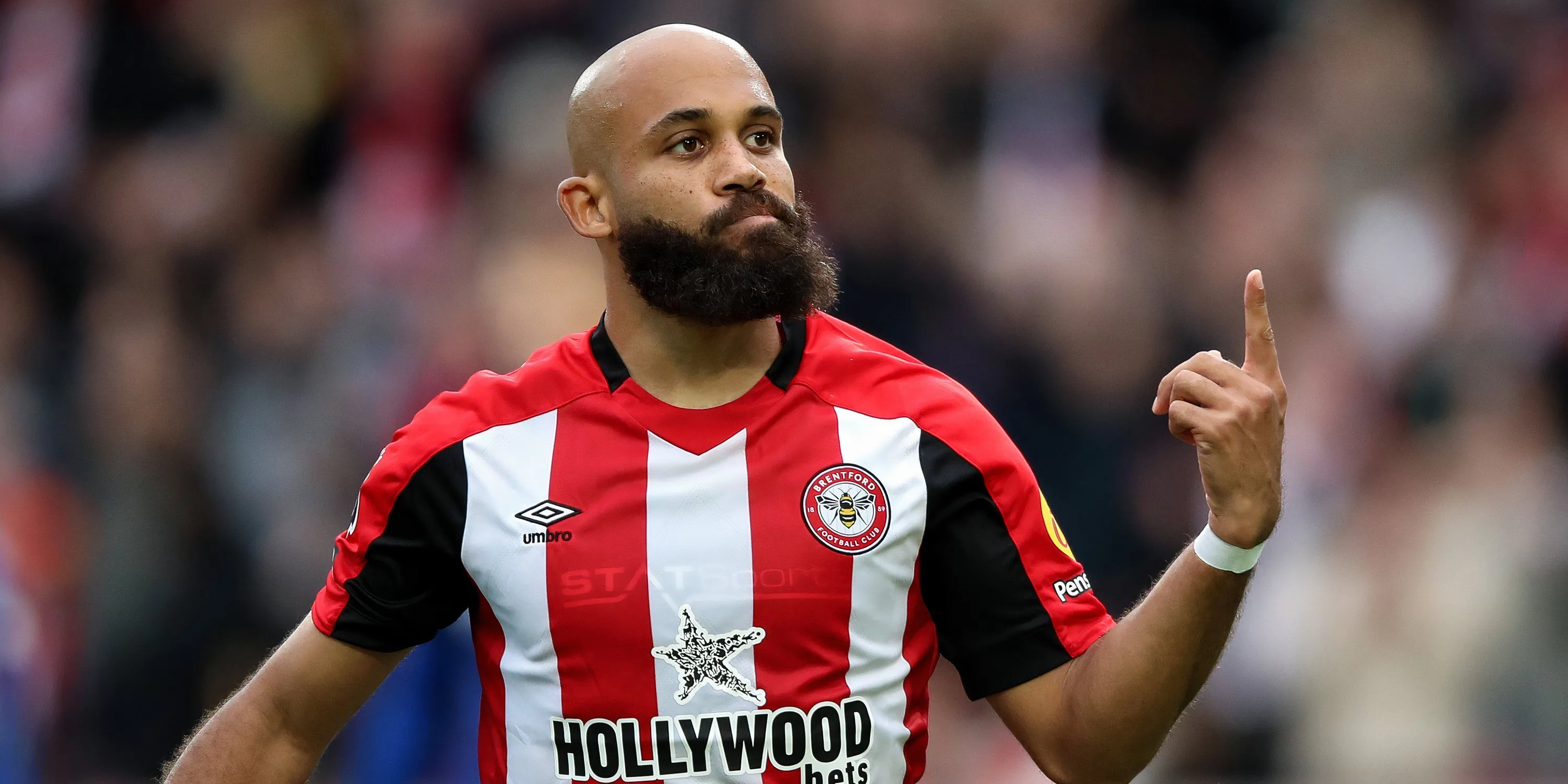 Bryan Mbeumo ăn mừng bàn thắng cho Brentford mùa giải 2024/25
