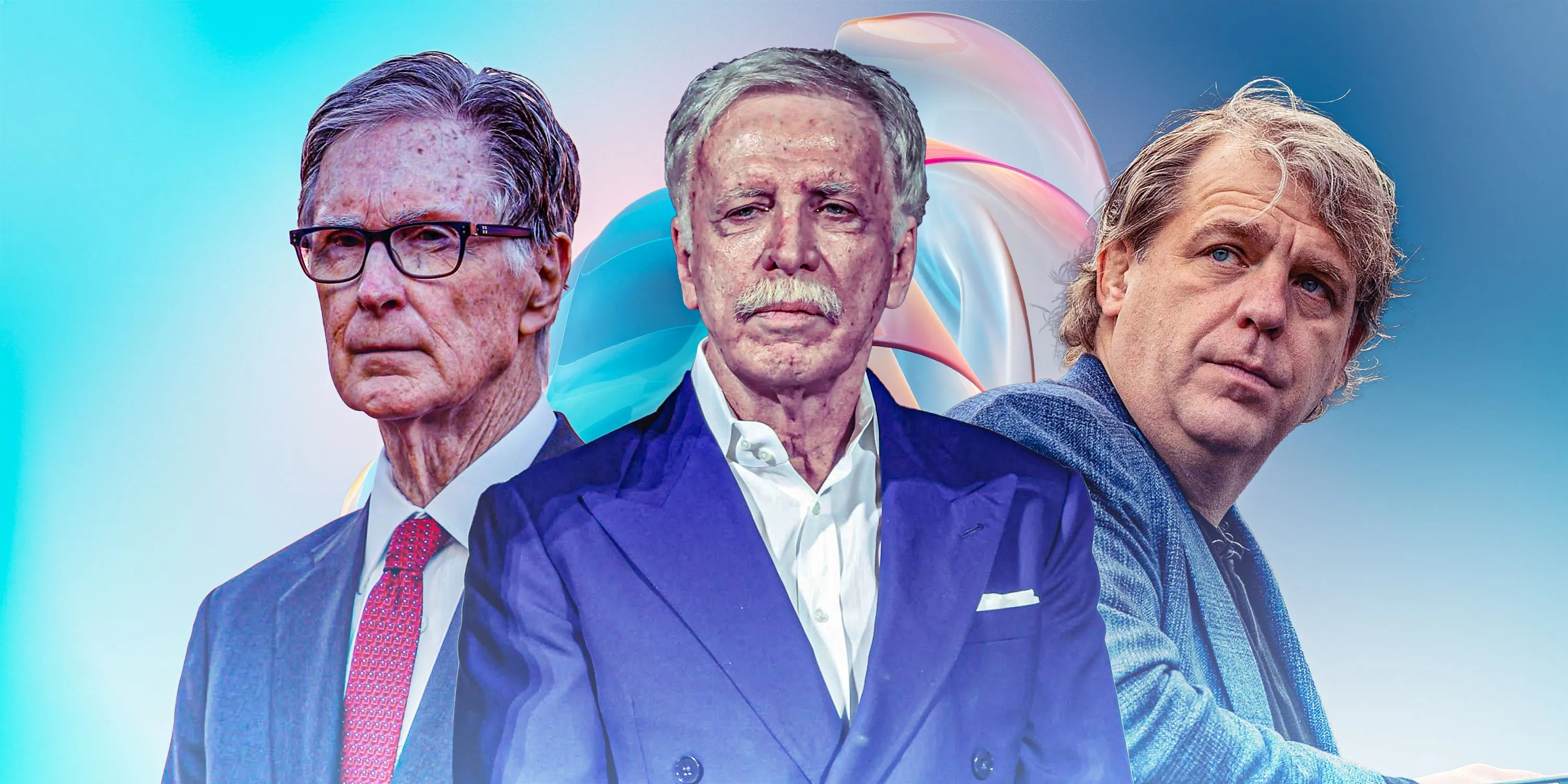 Chủ sở hữu Chelsea (Todd Boehly), Liverpool (John W Henry) và Arsenal (Stan Kroenke), những người chịu trách nhiệm tài chính CLB