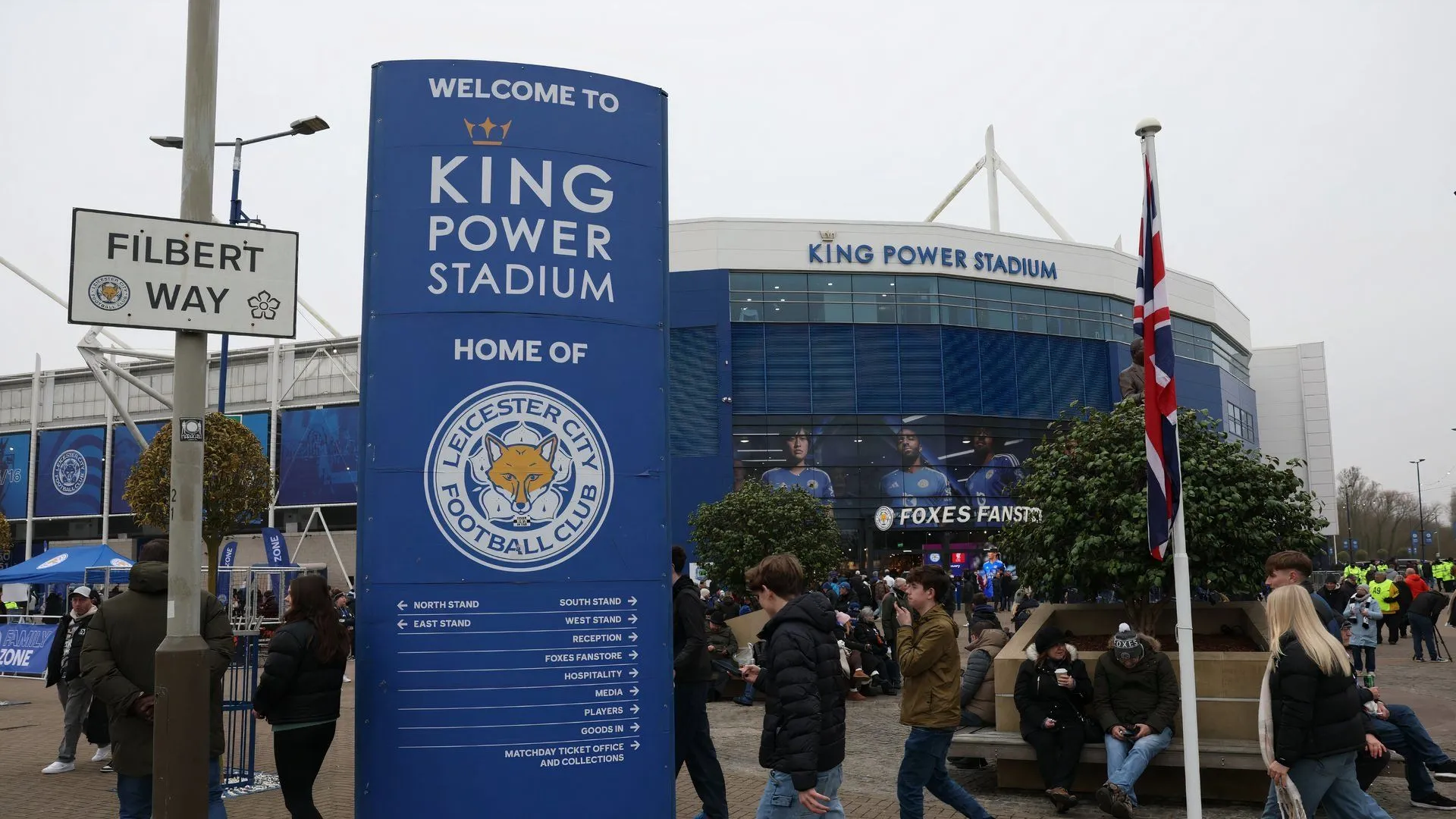 Sân vận động King Power Stadium của Leicester City.