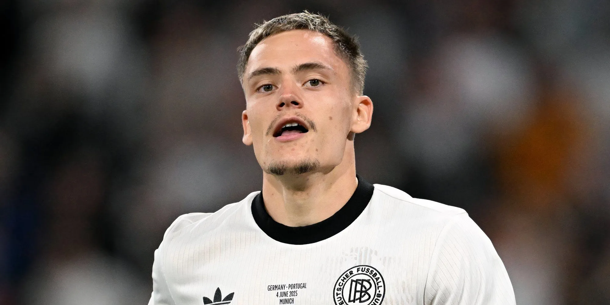 Tiền vệ Florian Wirtz thi đấu cho đội tuyển Đức trong trận bán kết Nations League gặp Bồ Đào Nha