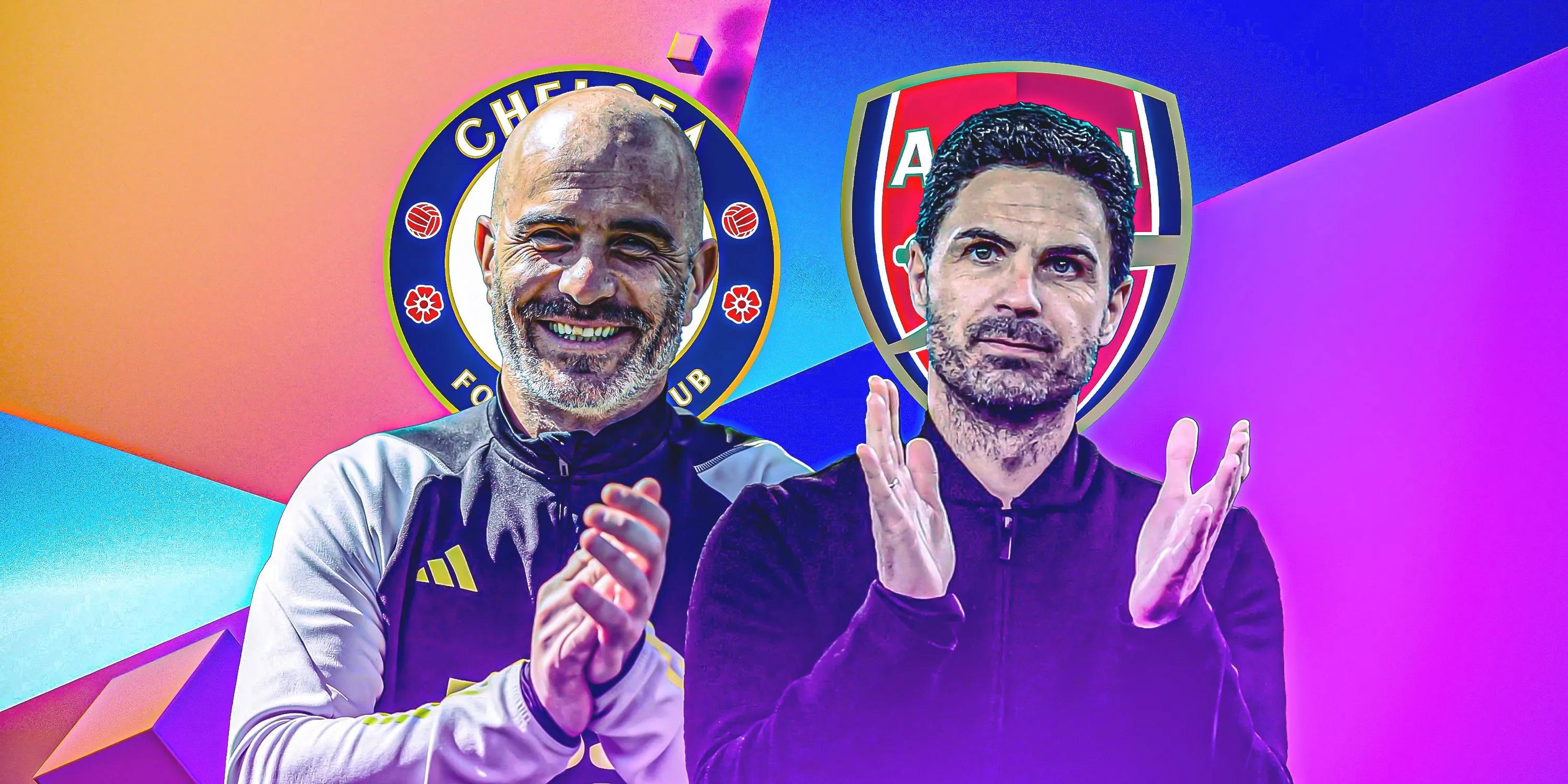 Enzo Maresca (Chelsea) và Mikel Arteta (Arsenal) trong một trận đấu