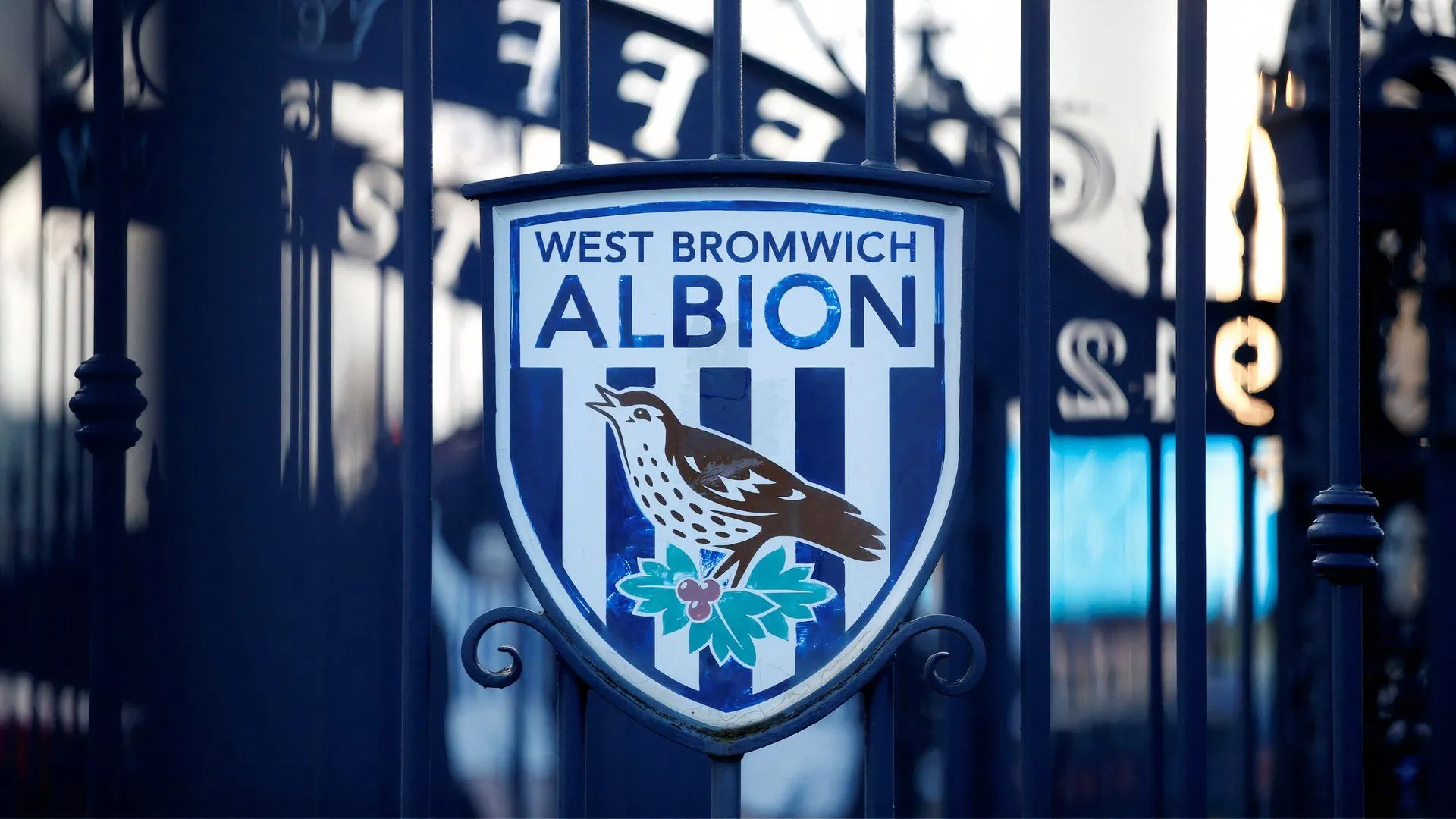 Logo West Bromwich Albion trên sân The Hawthorns
