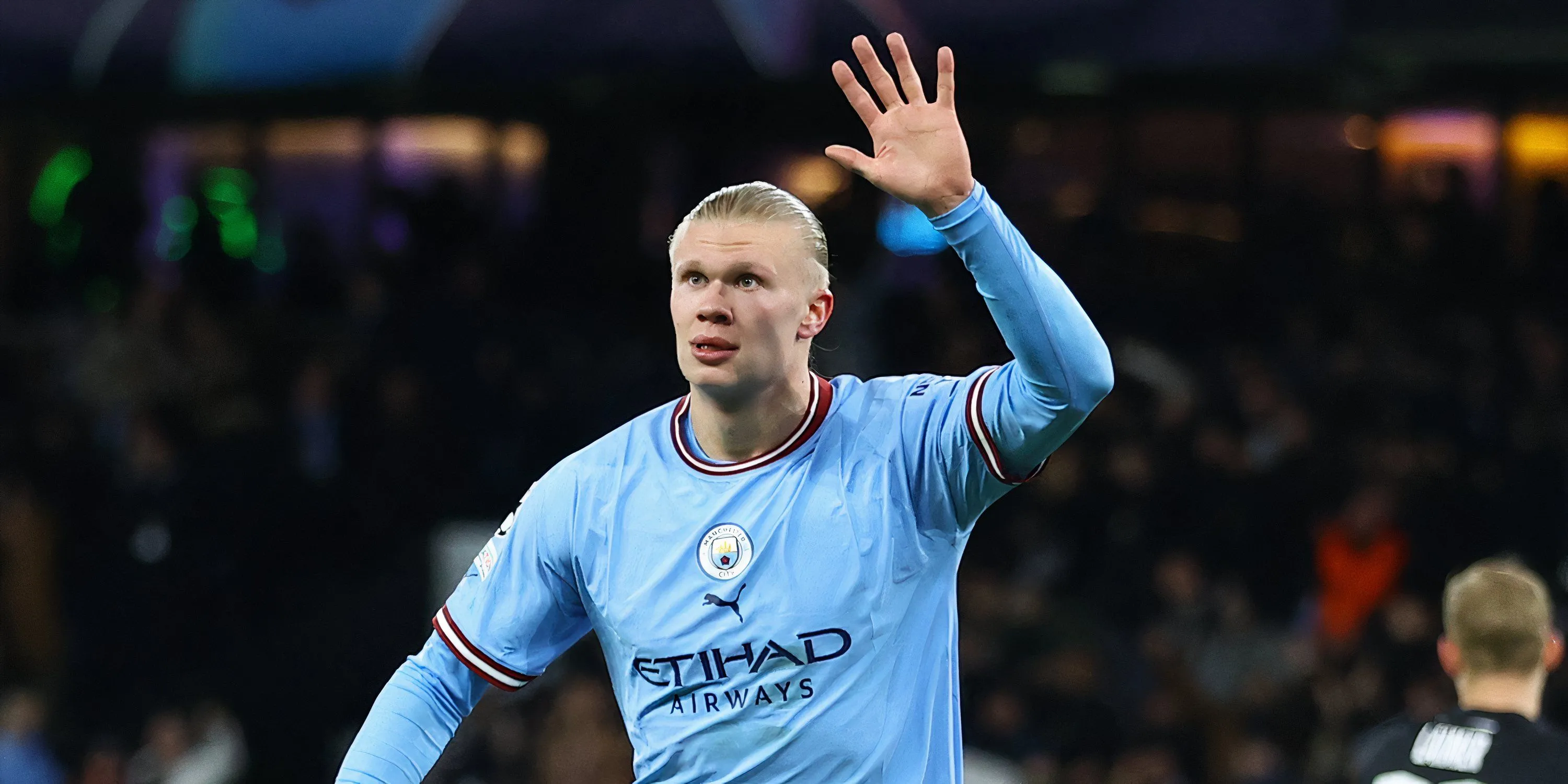 Tiền đạo Erling Haaland của Manchester City thi đấu tại Champions League