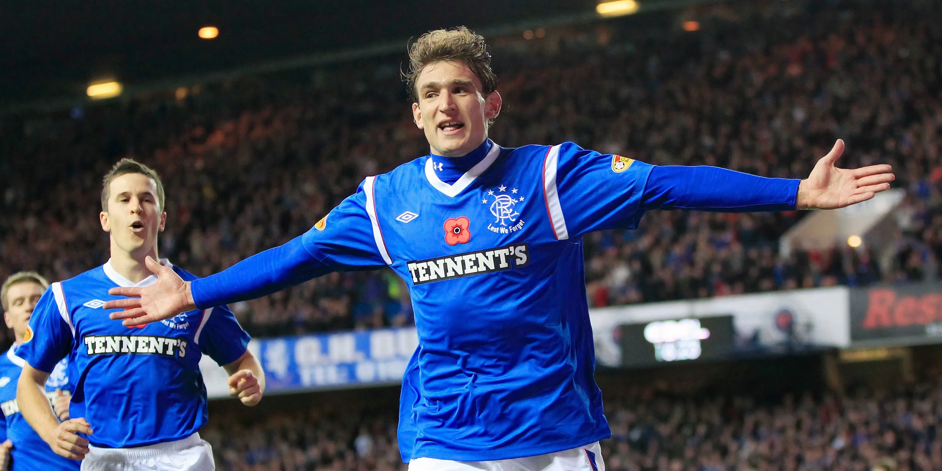 Tiền đạo Nikica Jelavic, một trong những chân sút nổi bật của Rangers giai đoạn trước